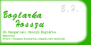 boglarka hosszu business card