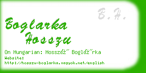 boglarka hosszu business card